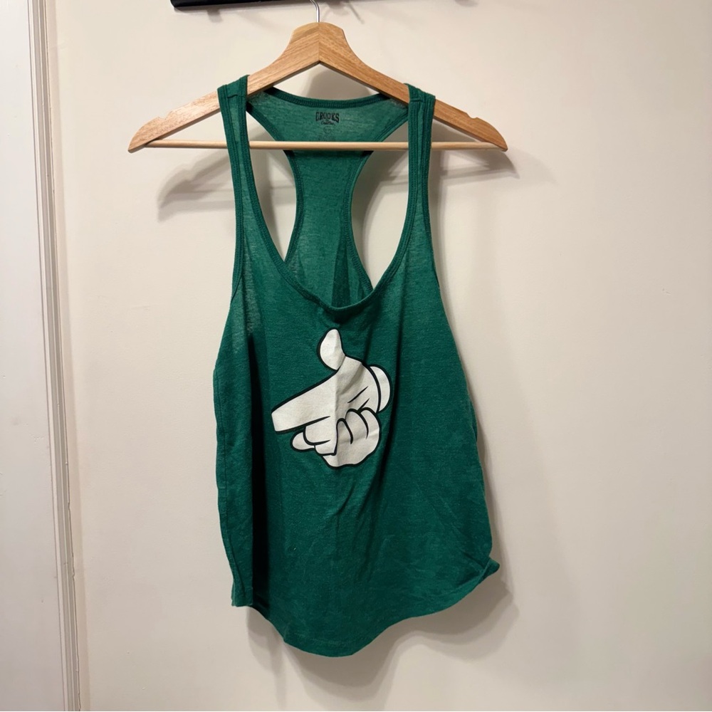 Green Graphic Tank Top